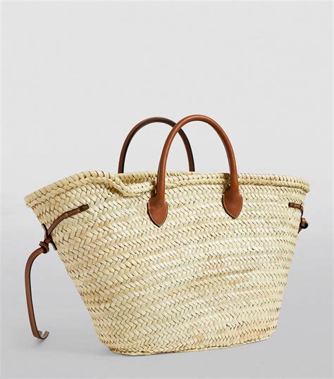 large raffia tote bag